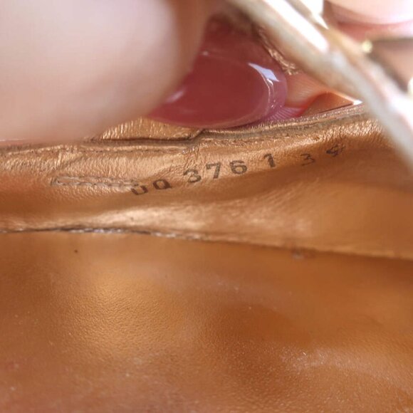 Valentino Sequin Rockstud Caged Ballet Flats Metallic Rose Gold Size 39 NEW - Picture 9 of 11